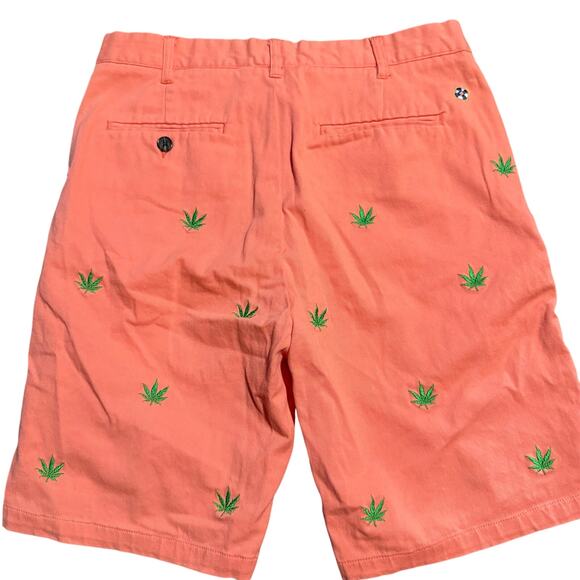 Castaway Cisco Shorts, Stretch Twill, Embroidered Pot On Orange, Men's Size 30 - Picture 4 of 7